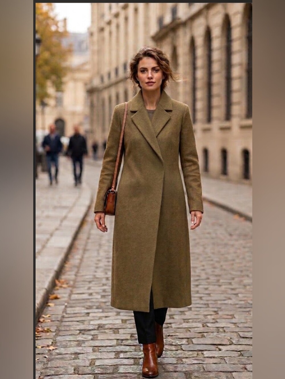 NWT Fashion Nova Natalie Olive Trench Wool Coat Sz S.